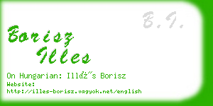 borisz illes business card